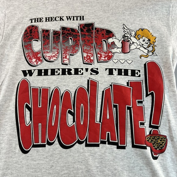 Vintage 1980s Funny Valentine's Day T-Shirt Sz L Single Stitch Never Worn - Picture 2 of 8